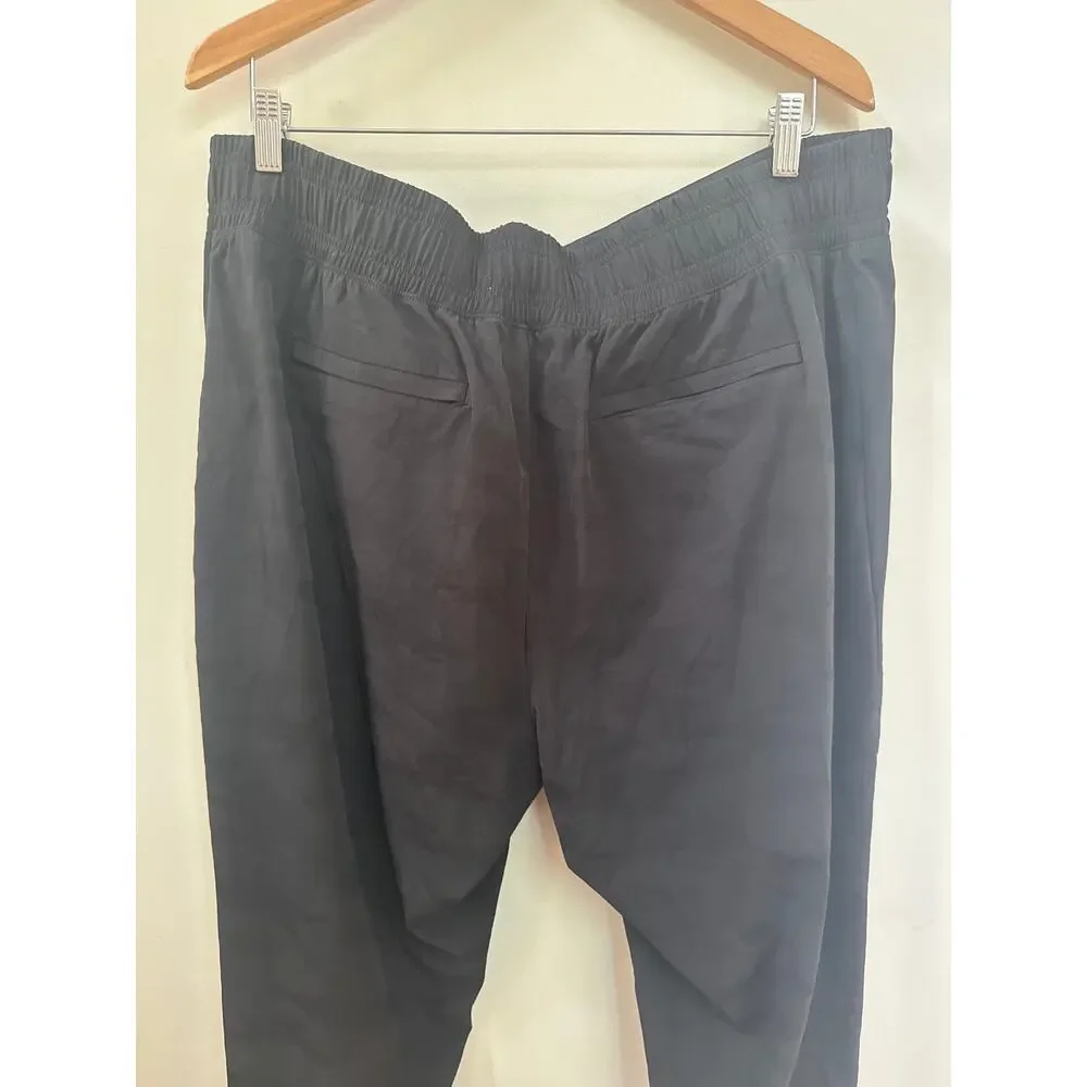 Athleta Brooklyn Joggers Ankle Black Camo Size 20 Athleisure Comfort Travel - Picture 5 of 6